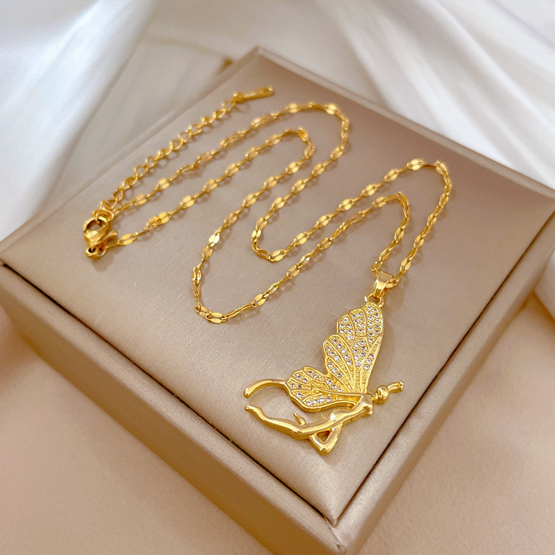 Collana con Ciondolo a Farfall - Butterfly Clasp Deployant recensione e prezzo