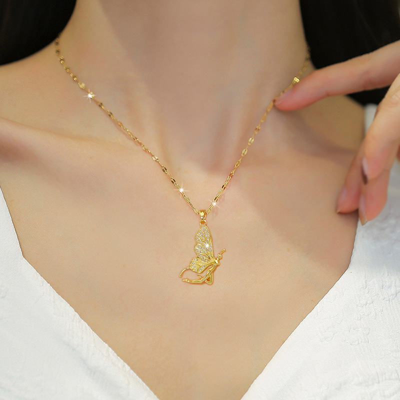 Collana con Ciondolo a Farfall - Butterfly Clasp Deployant recensione e prezzo