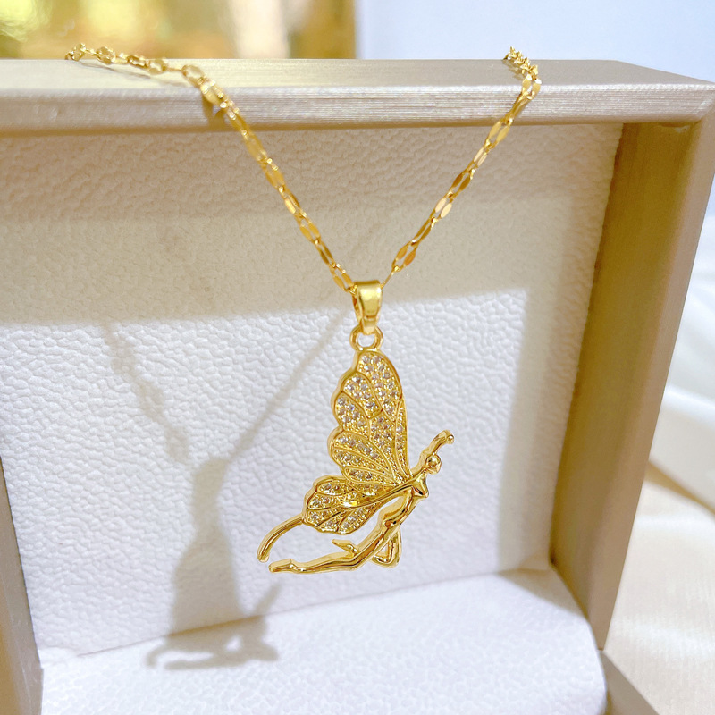 Collana con Ciondolo a Farfall - Butterfly Clasp Deployant recensione e prezzo
